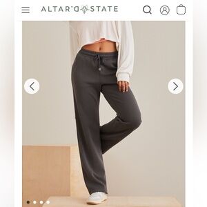 Altar'd State Charcoal Straight Leg Pants